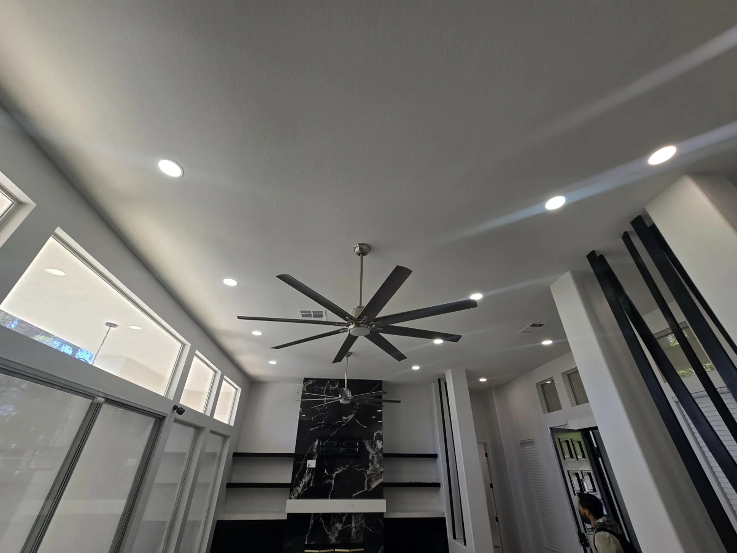 Ceiling fan & recessed lighting